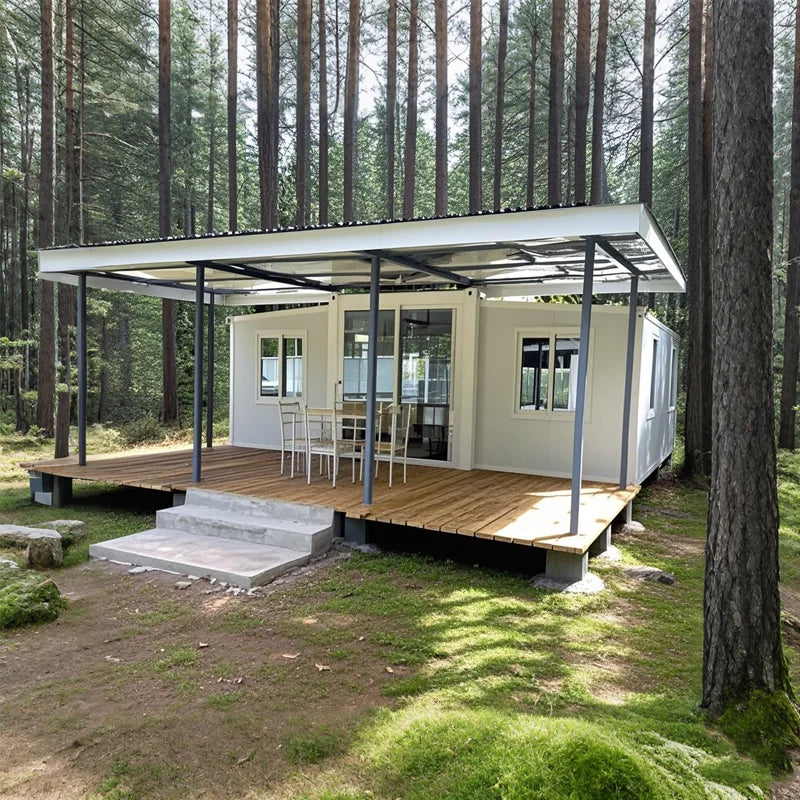 20FT 40FT Prefab Expandable Container House Steel Sandwich Panel Tiny Home with Bathroom Modular Living Cabin