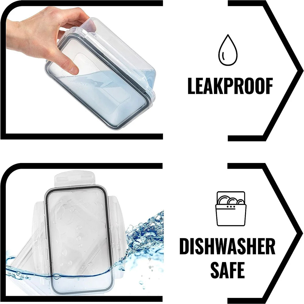 10PCS Food Storage Containers – BPA Free Microwave Safe Set 840ML