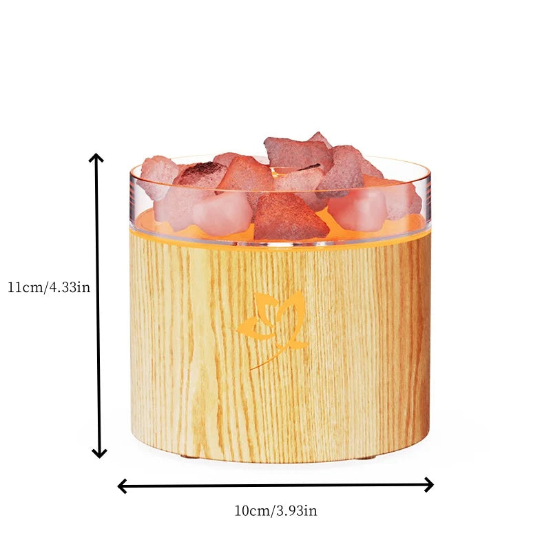 Crystal Salt Stone Aromatherapy Machine Colorful Atmosphere Lamp Atomization Humidification Suitable for Office and Bedroom