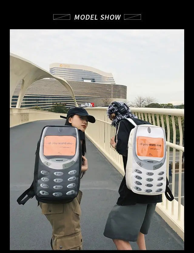 Unisex Splashproof Nylon Backpack with Mobile Phone Pocket – High-Capacity Casual Street Style Bag