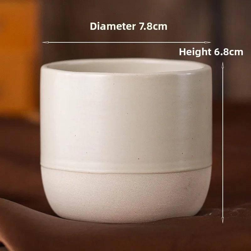 Vintage Ceramic Coffee Mug – Japanese Style Stoneware Espresso Cup
