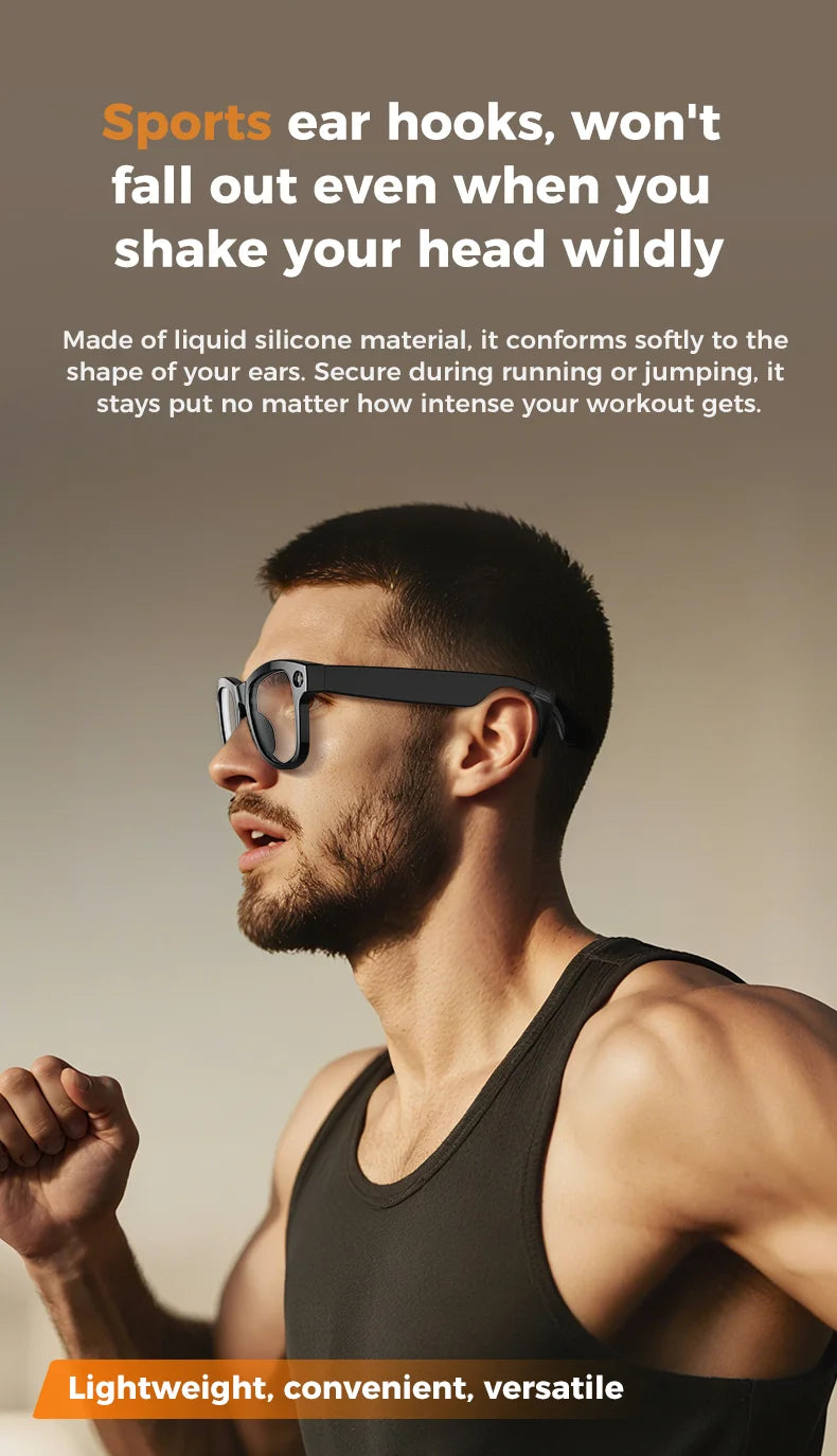 Study Travel Smart Glasses Men 800W Pixel Camera 4k Ultra HD 1080P Video Recording Take Photo AI Chat Music Call AI Glasses 2026