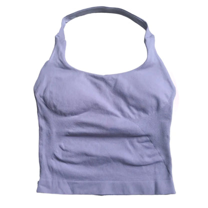 Women’s Strappy Gym Top – Padded Backless Yoga & Workout Tank