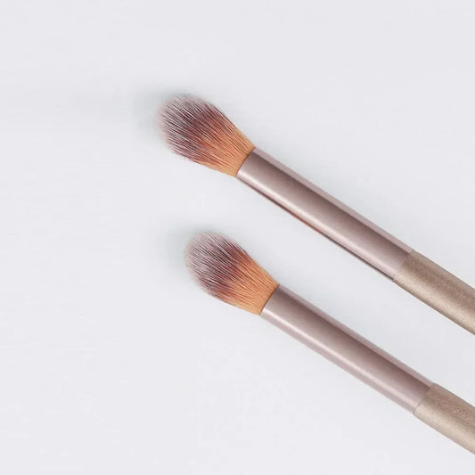 2-Piece Nose & Highlight Makeup Brush Set – Soft Blending Brushes for Face