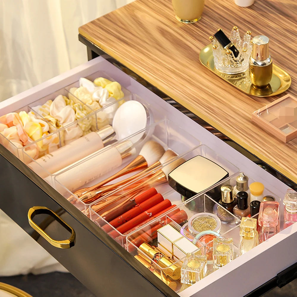 Clear Acrylic Makeup Organizer – Layered Cosmetic Storage Box