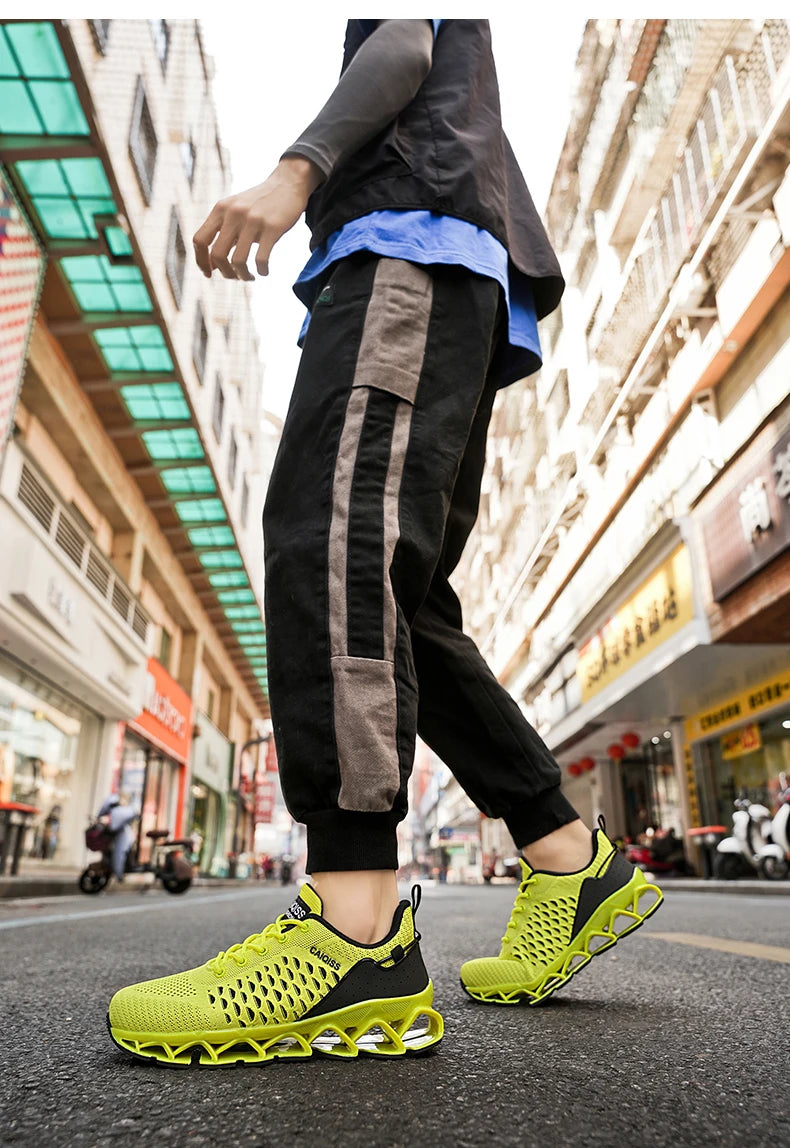 Men’s Lightweight Breathable Running Sneakers – Shock-Absorb Gym & Casual Shoes