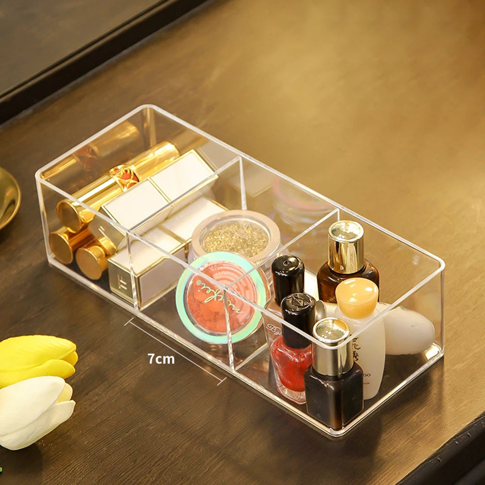 Clear Acrylic Makeup Organizer – Layered Cosmetic Storage Box