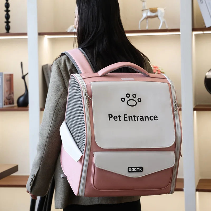 Pet Strollers Portable Hand-held Soft Side Backpack Large Space Breathable Foldable Carrying Bags for Small Cats Dogs Supplies