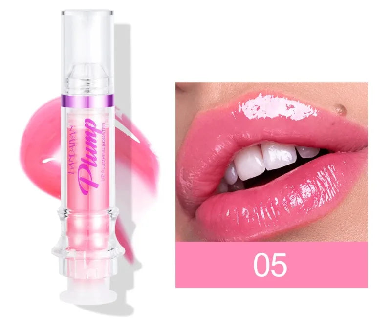 Long-Lasting Lip Plumping Gloss – Moisturising Red & Nude Glitter Lip Oil