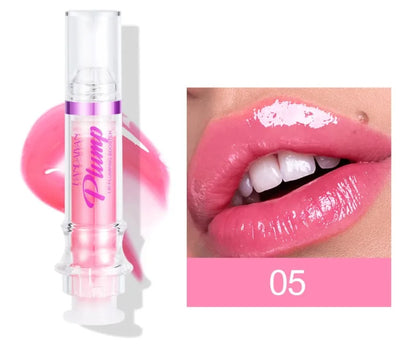 Long-Lasting Lip Plumping Gloss – Moisturising Red & Nude Glitter Lip Oil