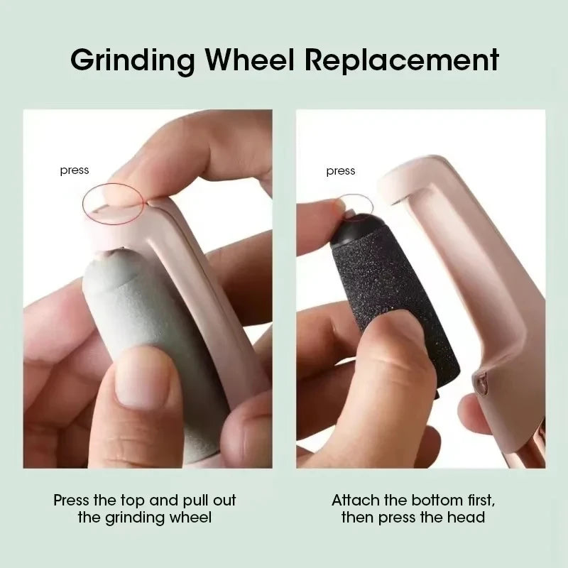 USB Electric Foot Pedicure Grinder – Rechargeable Dead Skin Removable Roller Tool