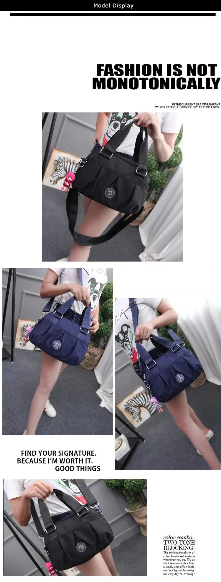 Women Handbags Casual Nylon Cross Body Messenger Shoulder Bags Women Totes Crossbody Ladies Hobos Dames Schoudertas