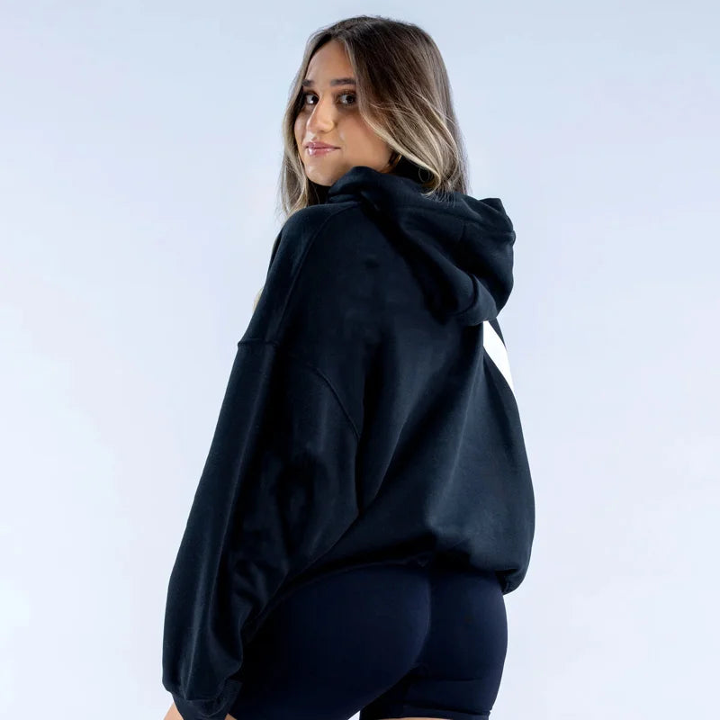 Fashion European and American Harajuku Clothing Letter Printing Pullover Sweatshirt Women Sport Gym Long Sleeve Hoodie Tops