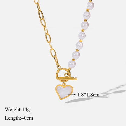 Gold-Plated Heart Pendant Necklace