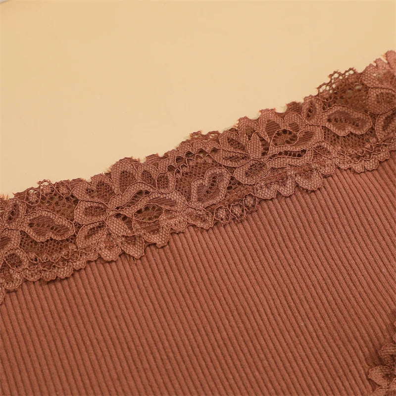 Women’s Cotton Lace Bikini Briefs – 5 Pack (S–XL)