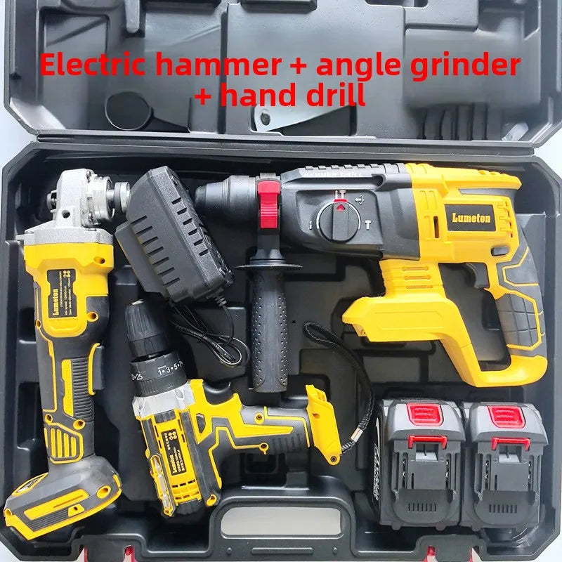 21V Brushless OEM Combination Tools Kit Electric Impact Drill Cordless Wrench Angle Grinder Hammer Drill Power Tool Set