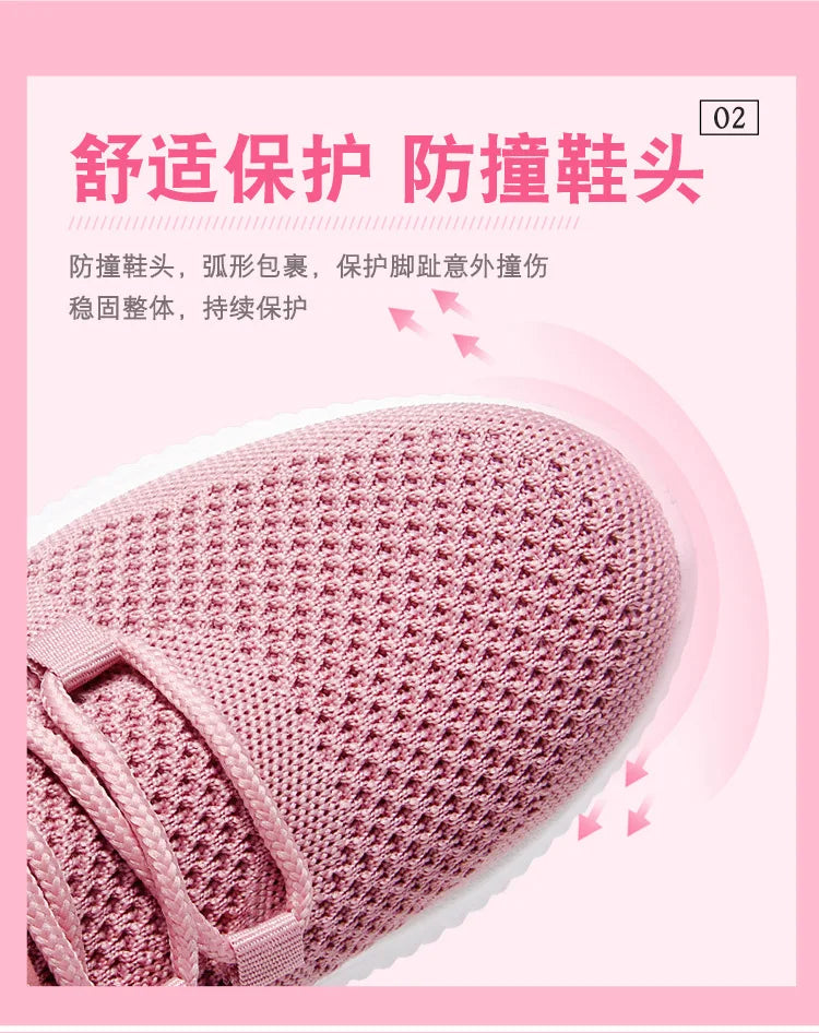 Comfortable Women's Casual Sneakers Summer Breathable Flat Shoes Fashion Women Sneakers Versatile Lace-Up Running Shoes 2026 New