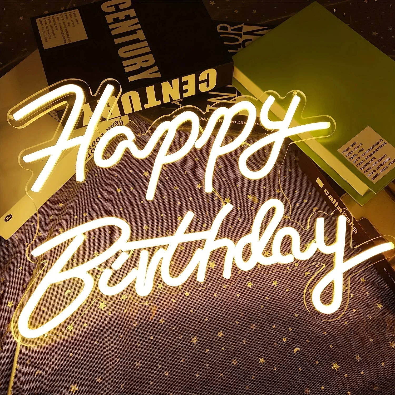 Happy Birthday Neon Sign – Dimmable LED Wall Decor Party Light