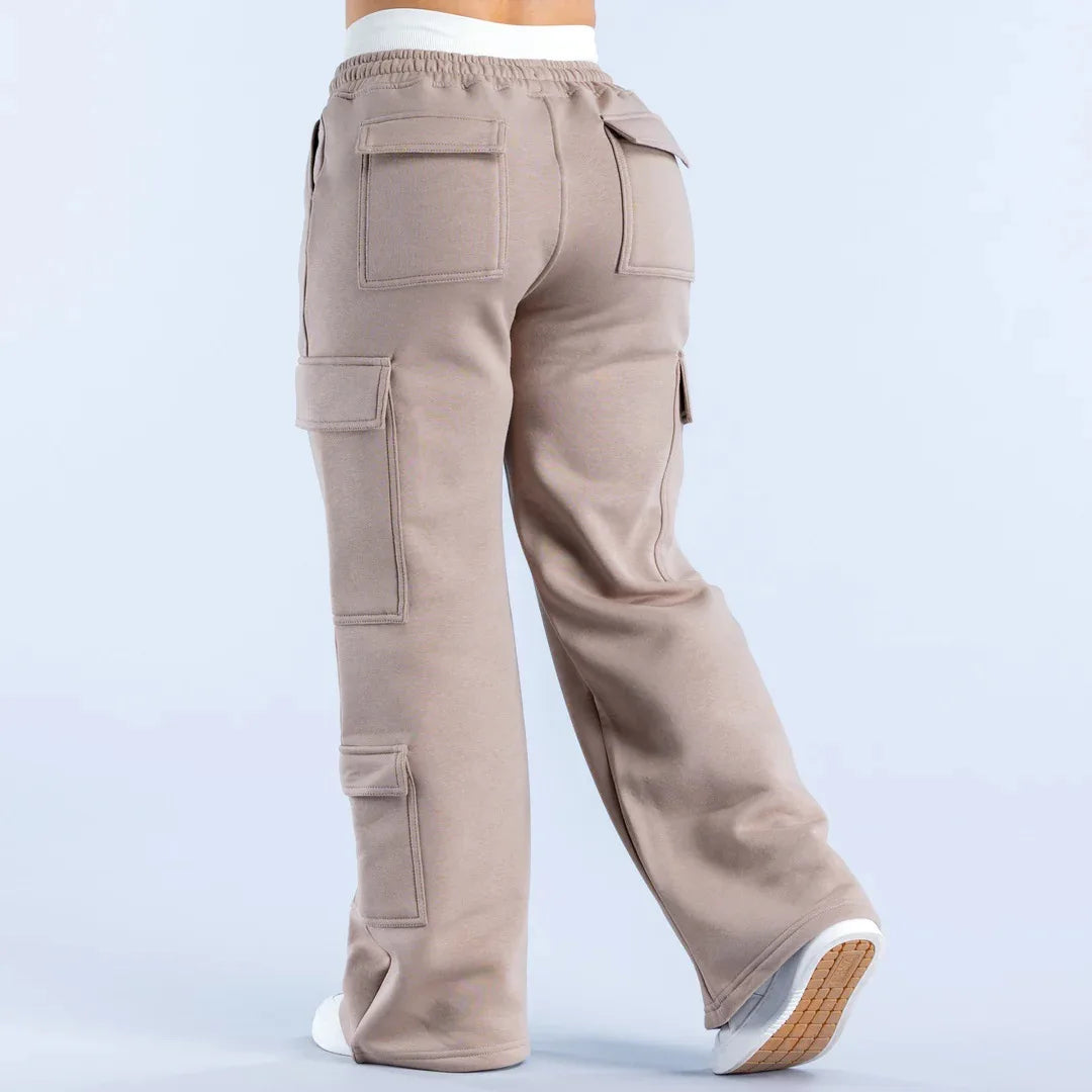 Pantalon Femme Spring Summer Pocket Versatile Commuting Casual Personality Trousers Women's Straight Casual Solid Color Trousers