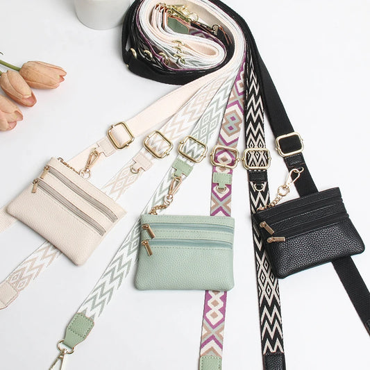 Adjustable Crossbody Phone Lanyard with Zippered Wallet Pouch