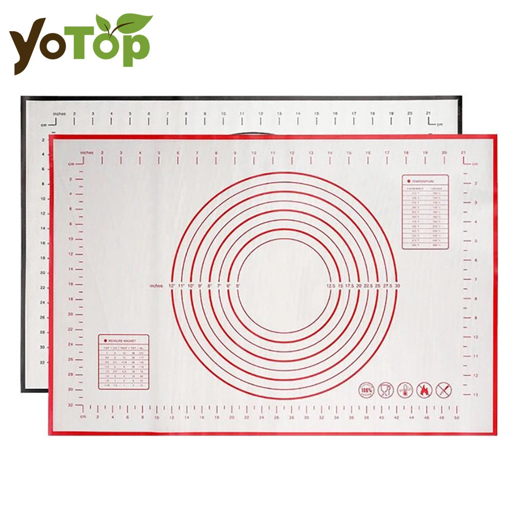 Silicone Kneading Mat – Non Stick Pastry Rolling Pad for Dough & Pizza