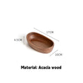 Square Solid Wood Bowl Fruit Salad Snack Dessert Serving Bowl Natural Wooden Tableware