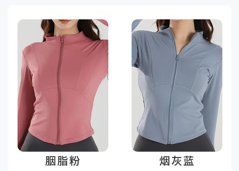 New Yoga Jacket for Women Autumn and Winter Professional Sports Jogging and Cycling Clothes Long-sleeved Fitness Clothes Shirts