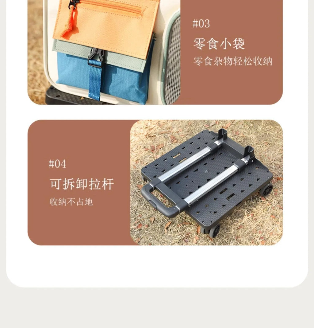 Extra Large Portable Pet Trolley Case, Detachable Dog Trolley Case, Large Foldable Pet Bag Cat Travel Carrier Bag