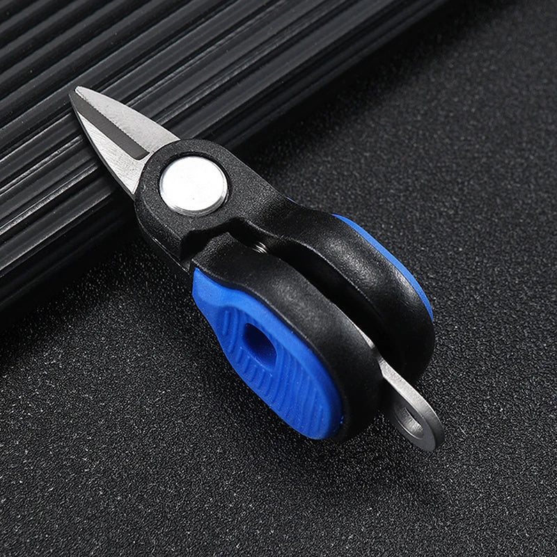 Compact Fishing Line Scissors with Keychain