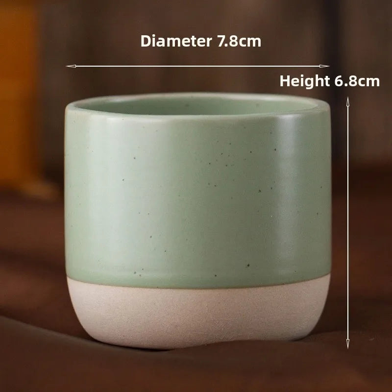 Vintage Ceramic Coffee Mug – Japanese Style Stoneware Espresso Cup