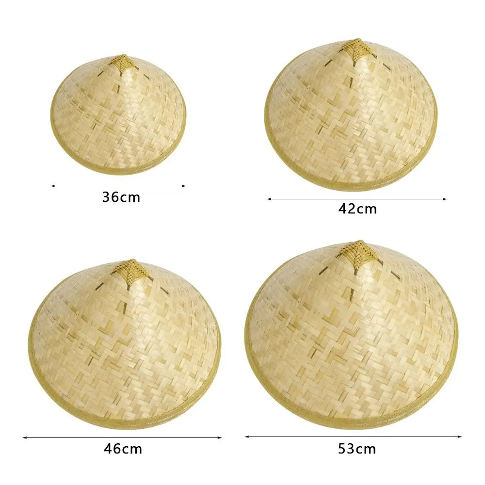 Bamboo Hat Bamboo Woven Hat Dance Props Light Board Bamboo Woven Labor Protection Hat Rainproof Hat Tourist Hat