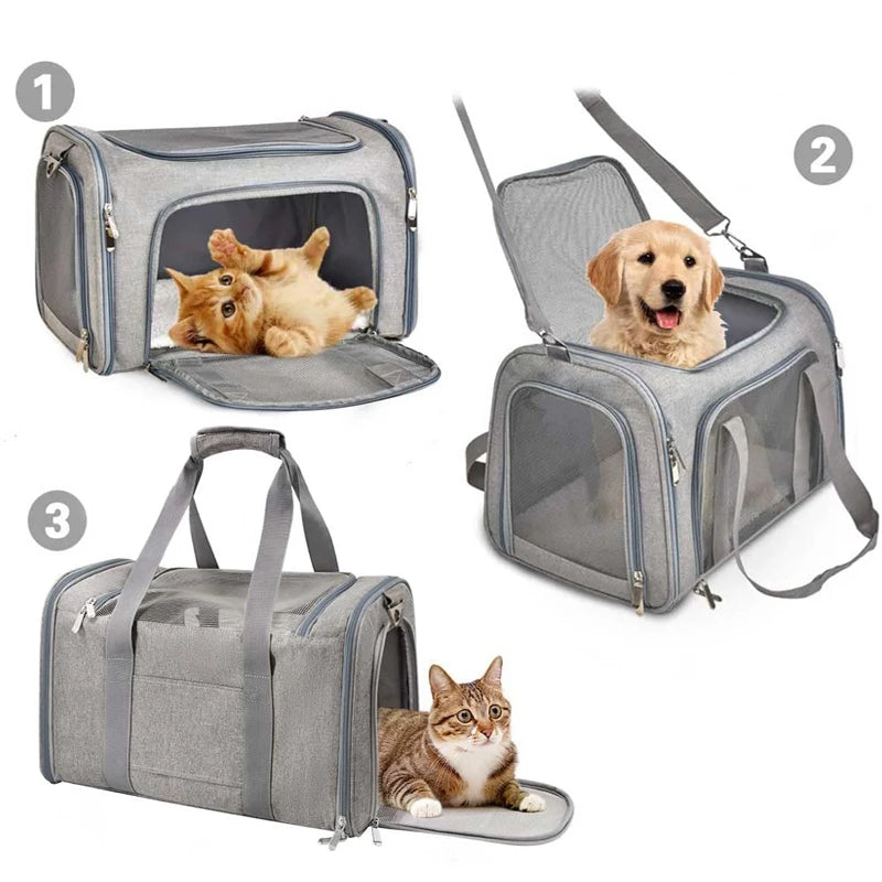Portable Pet Carrier Backpack – Soft Side Dog & Cat Travel Bag