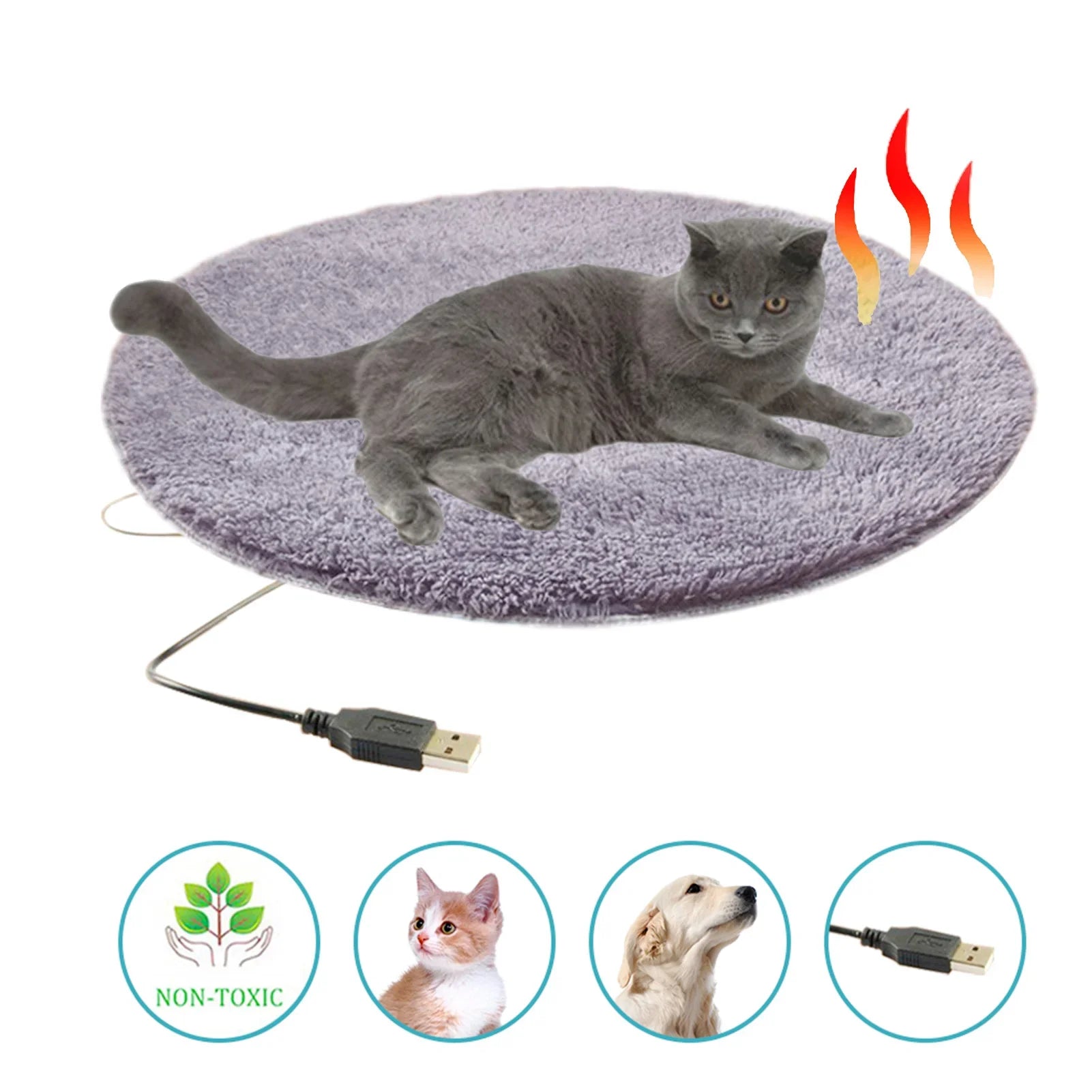 USB Heated Pet Bed Mat – Constant Temperature Winter Pad