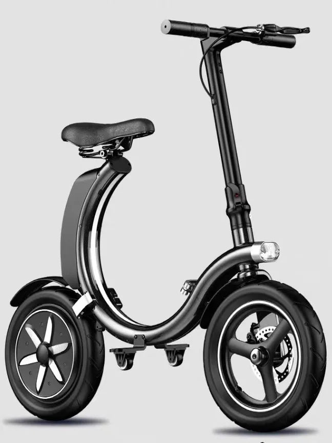 Folding electric bicycle, small, ultra-light and portable, transportation lithium batteries help drive battery cars