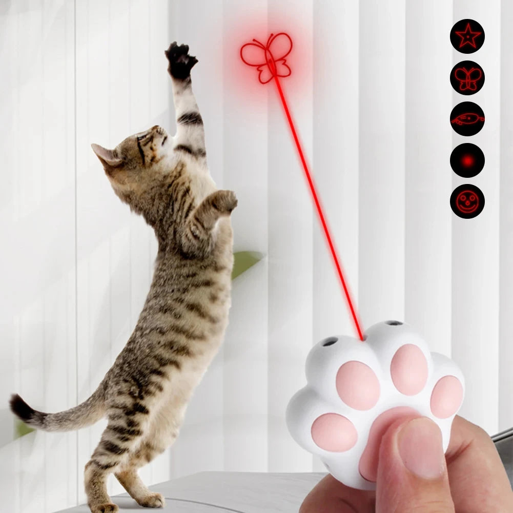 Rechargeable Laser Cat Toy – 5 Pattern Interactive Pet Chaser