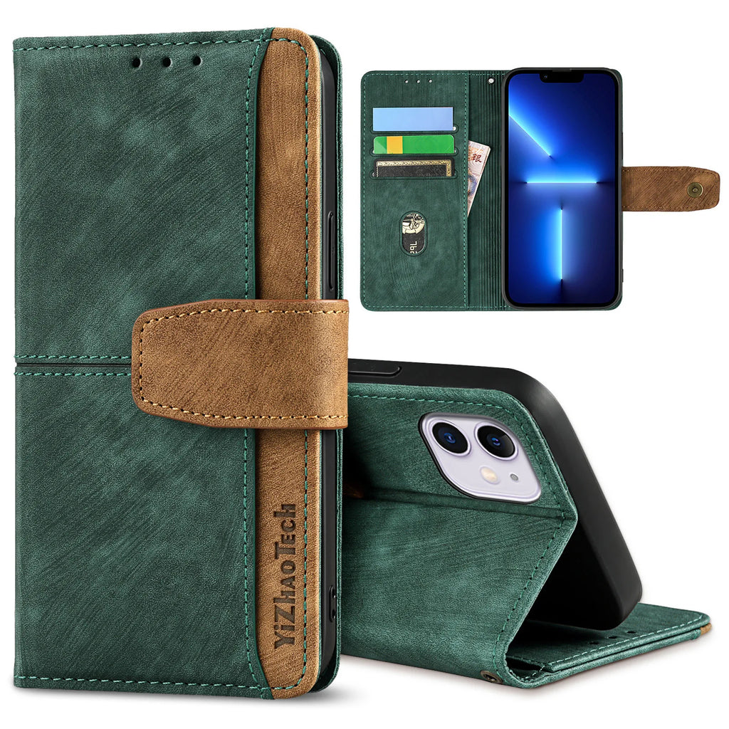 Premium Wallet Flip Case for iPhone – 3 Card Slots, Magnetic Closure & Full Protection