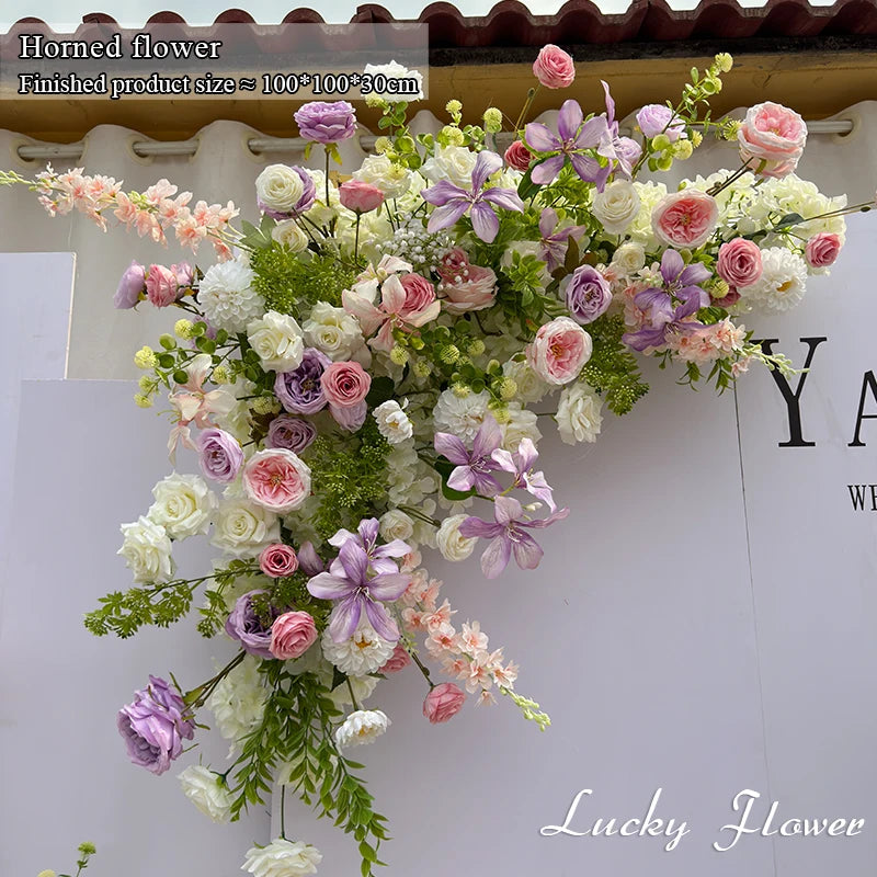 Artificial Hanging Flowers & Floral Backdrop for Outdoor Weddings and Events