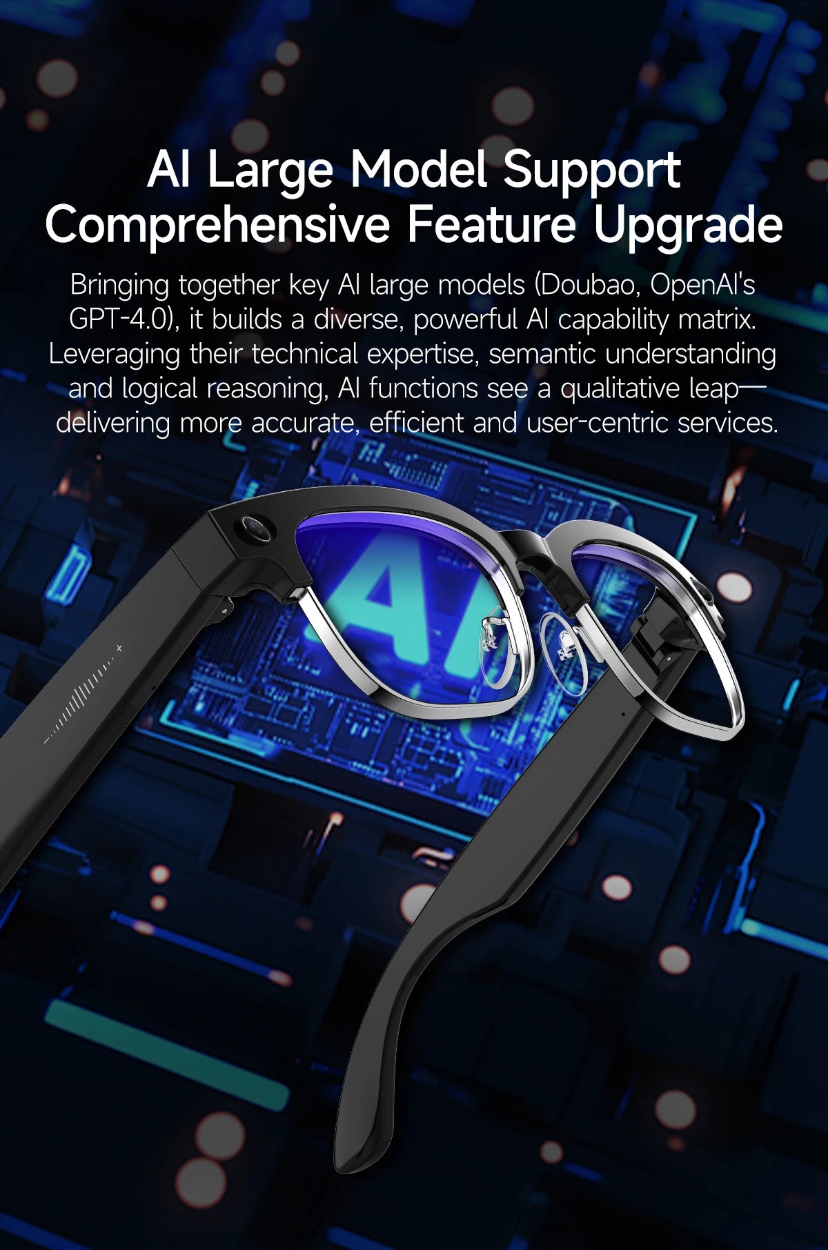 2026New Ultra AI Smart Glasses With 800W Camera GPT Sunglasses WIFI Transmission Bluetooth Call Video Music Player For Men Women
