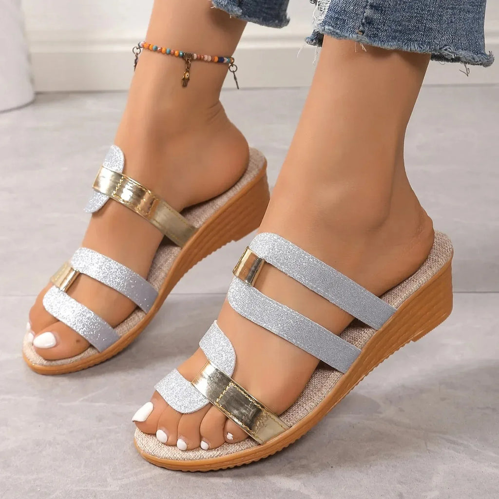 Women’s Casual Summer Sandals – Soft Leather Thick-Soled Outdoor Slides
