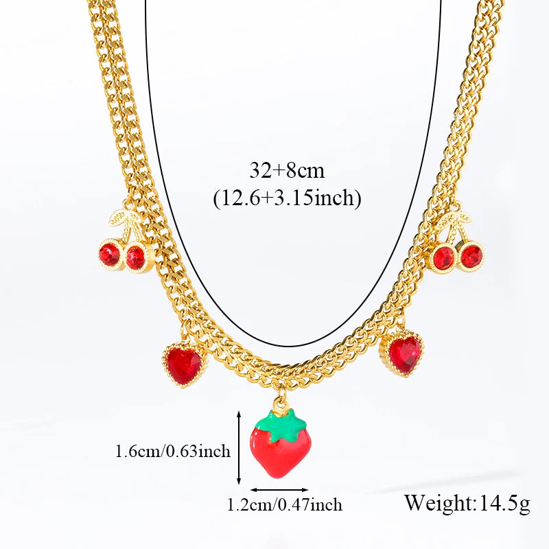 Gold-Plated Heart Pendant Necklace