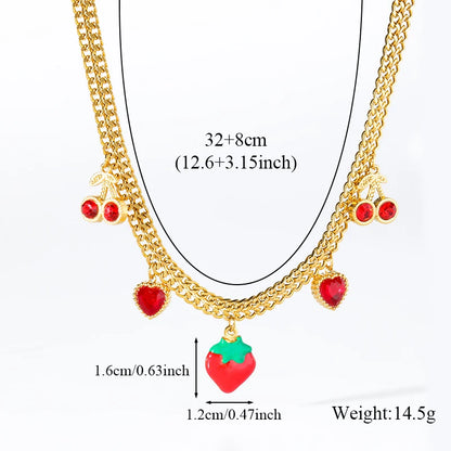 Gold-Plated Heart Pendant Necklace