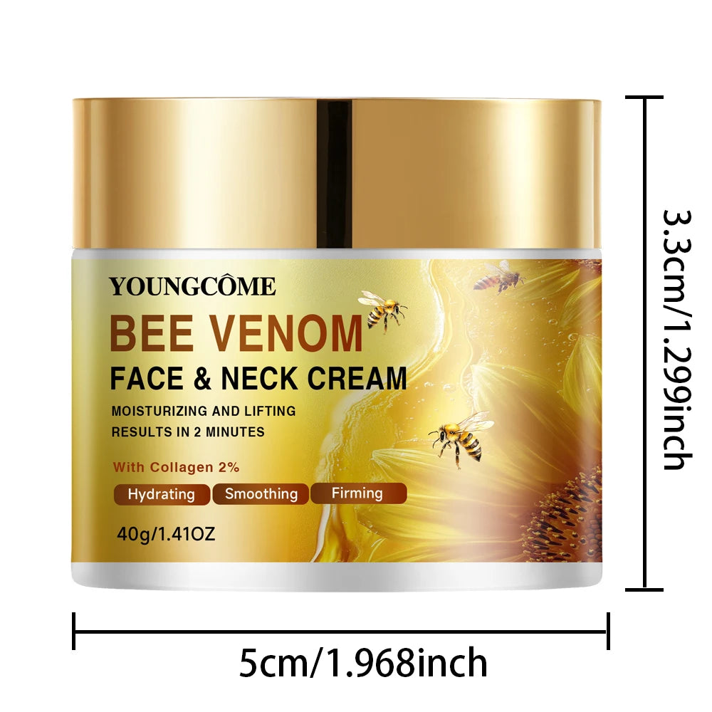 40/70g Bee Venom Face Neck Cream - Daily Moisturizing Firming Skin Smoothing Lifting Care for All Skin Types