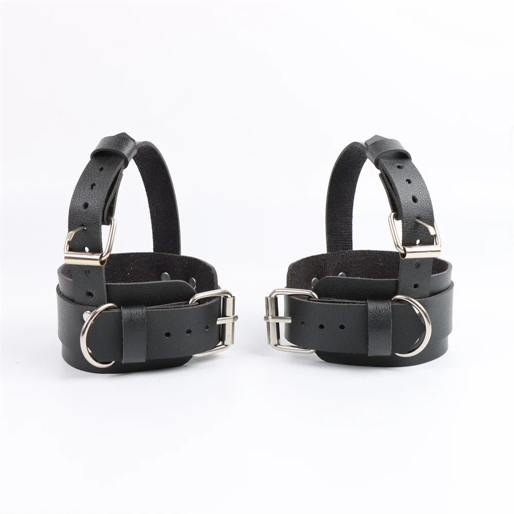 Ankle Belt Black Ankle Safety Belt Chain and Buckle Y2K Punk Style Women's Fashion Accessories Belt