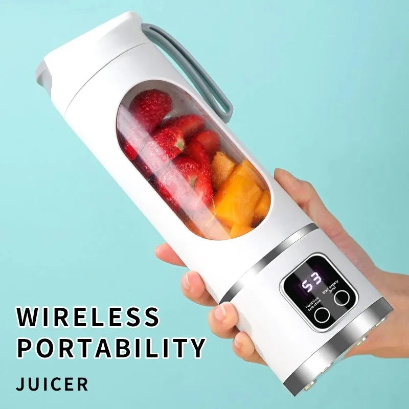 Portable USB Juicer Blender – 450ml 10 Blade Smoothie Mixer