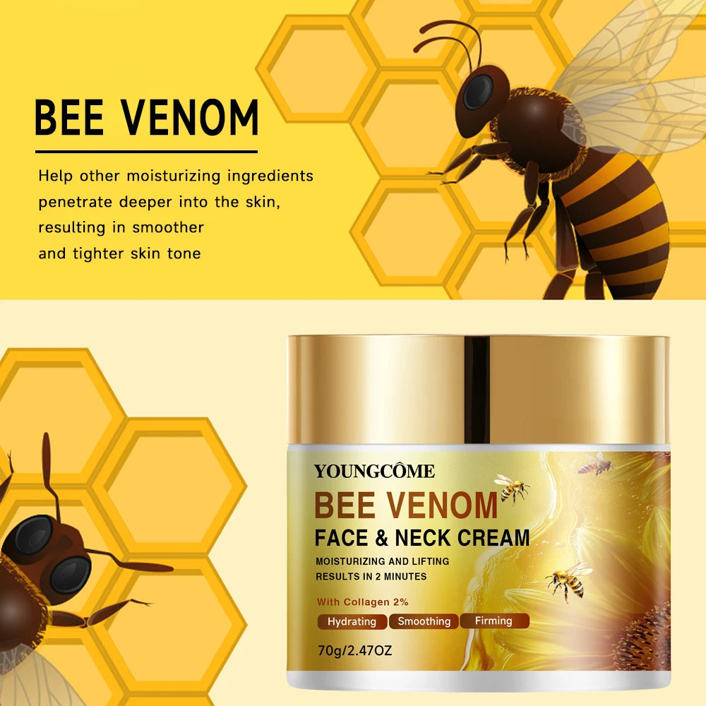 40/70g Bee Venom Face Neck Cream - Daily Moisturizing Firming Skin Smoothing Lifting Care for All Skin Types