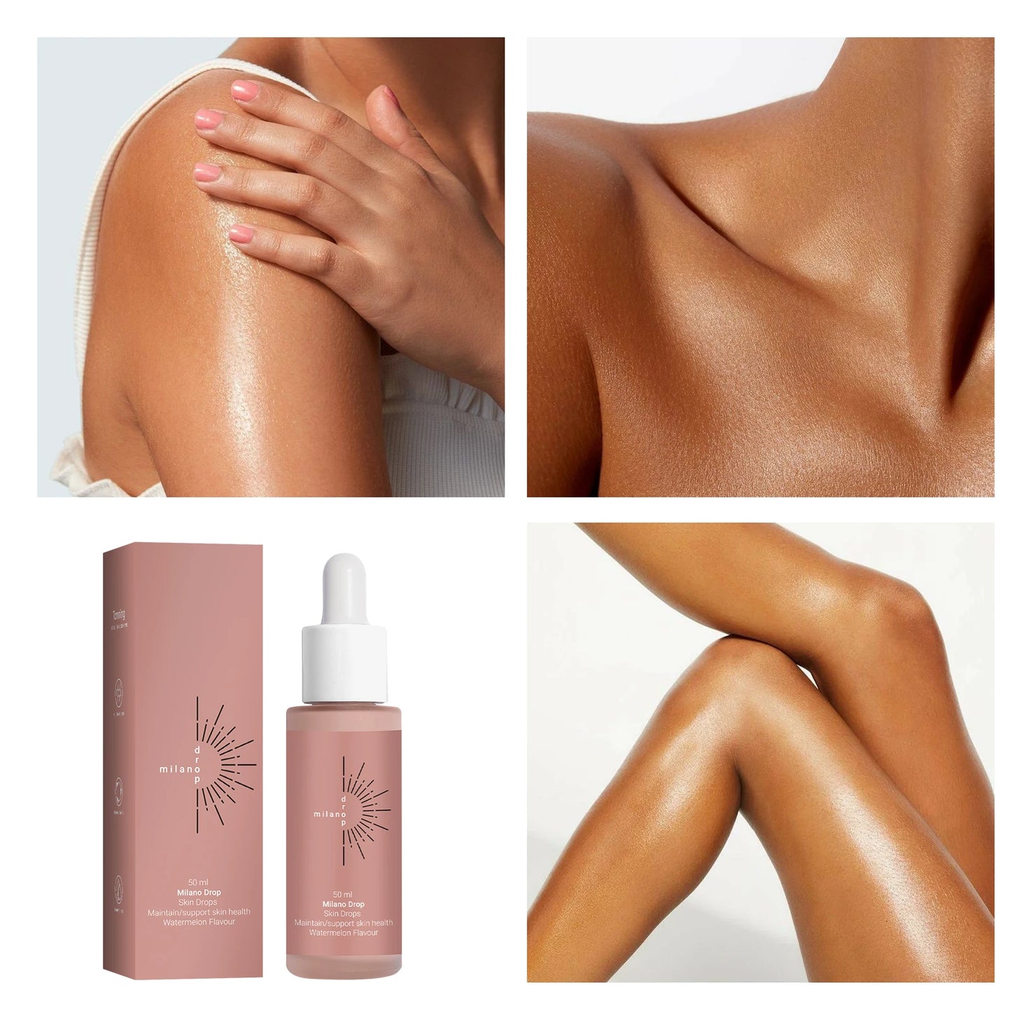 Natural Self Tanner for Face & Body – Sun-Free Liquid Bronze Glow