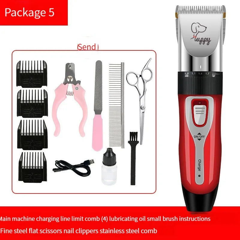 Pet Hair Clipper Set – Cordless Dog & Cat Grooming Trimmer