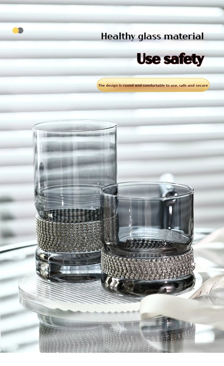 Luxury Diamond-Style Glass Cup – Heat-Resistant for Beer, Juice, Coffee & Whisky