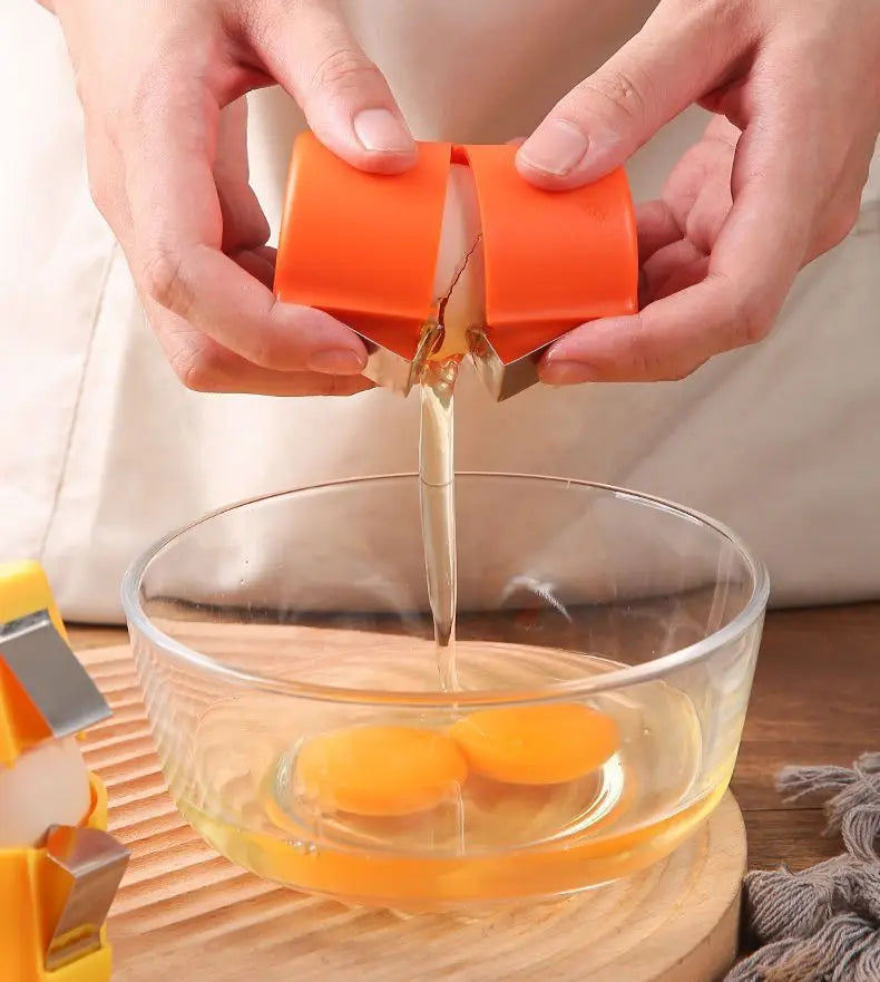 Portable Eggshell Opener & Handheld Egg Beater – Kitchen Egg Tools for Easy Cooking