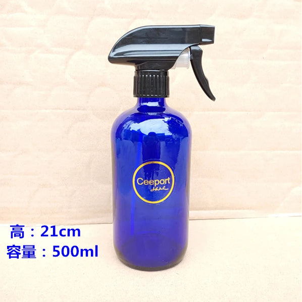 Blue Glass Water Bottle Cleaning Tool Ceeport Zero Limit Awakening Mind Pure Blue Glass Bottle Retro European Style Sealed Jar
